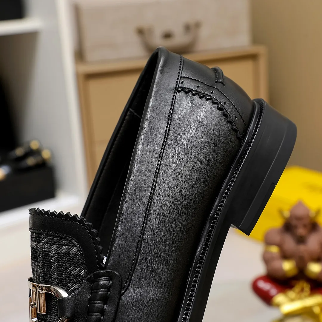 Men's shoes💰440 🕷🕷【FENDI】The latest men's formal leather shoes🇨🇳Classic series not to be missed💯The first layer is made of imported first-layer cowhide☘Original quality, the leather is smooth and delicate🎋The version is awesome, the perfect streamlined outline🍇🐮Leather lining, 2 colors, size 38-45...